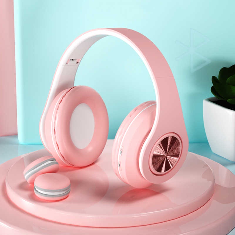 Headphone Bluetooth Macaron Memory Card Dan AUX-P39 -XOBOX