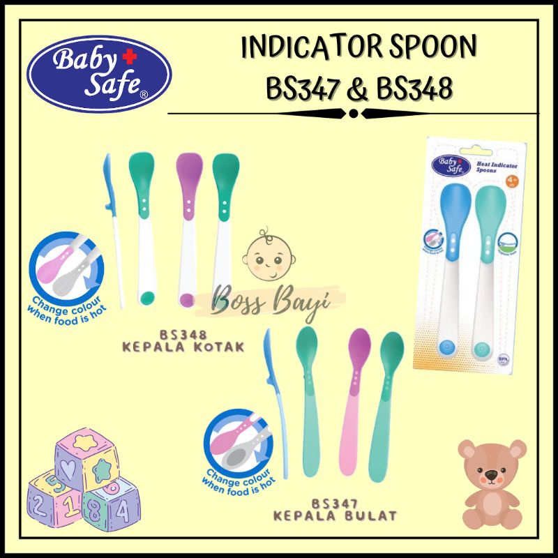 BABY SAFE Heat Indicator Spoon BS347/BS348 / Sendok Bayi dengan indikator suhu