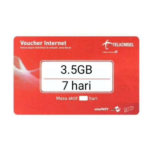 Voucher Telkomsel 3,5GB
