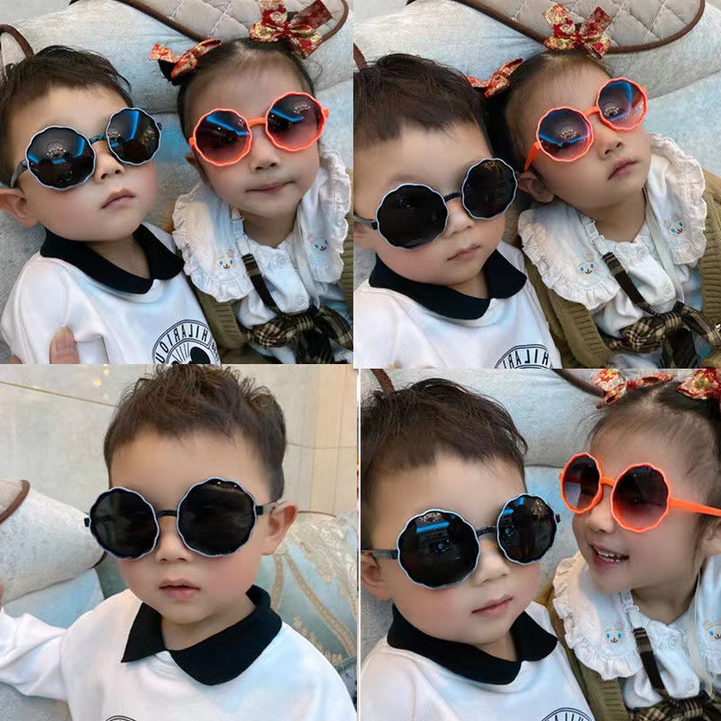 Kacamata Hitam Anak Bulat New Trend Fashion Korean Import - Kacamata Bulat Anak Kekinian