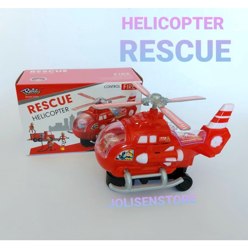 HELICOPTER  RESCUE / HELIKOPTER RESCUE / MAINAN HELIKOPTER BUNYI & NYALA/ Mainan anak laki laki