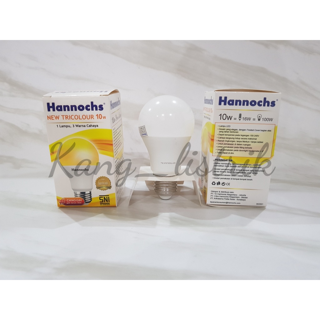 Hannochs Tricolor / LED Hanochs Tricolour 10Watt - 1 Lampu 3 Warna