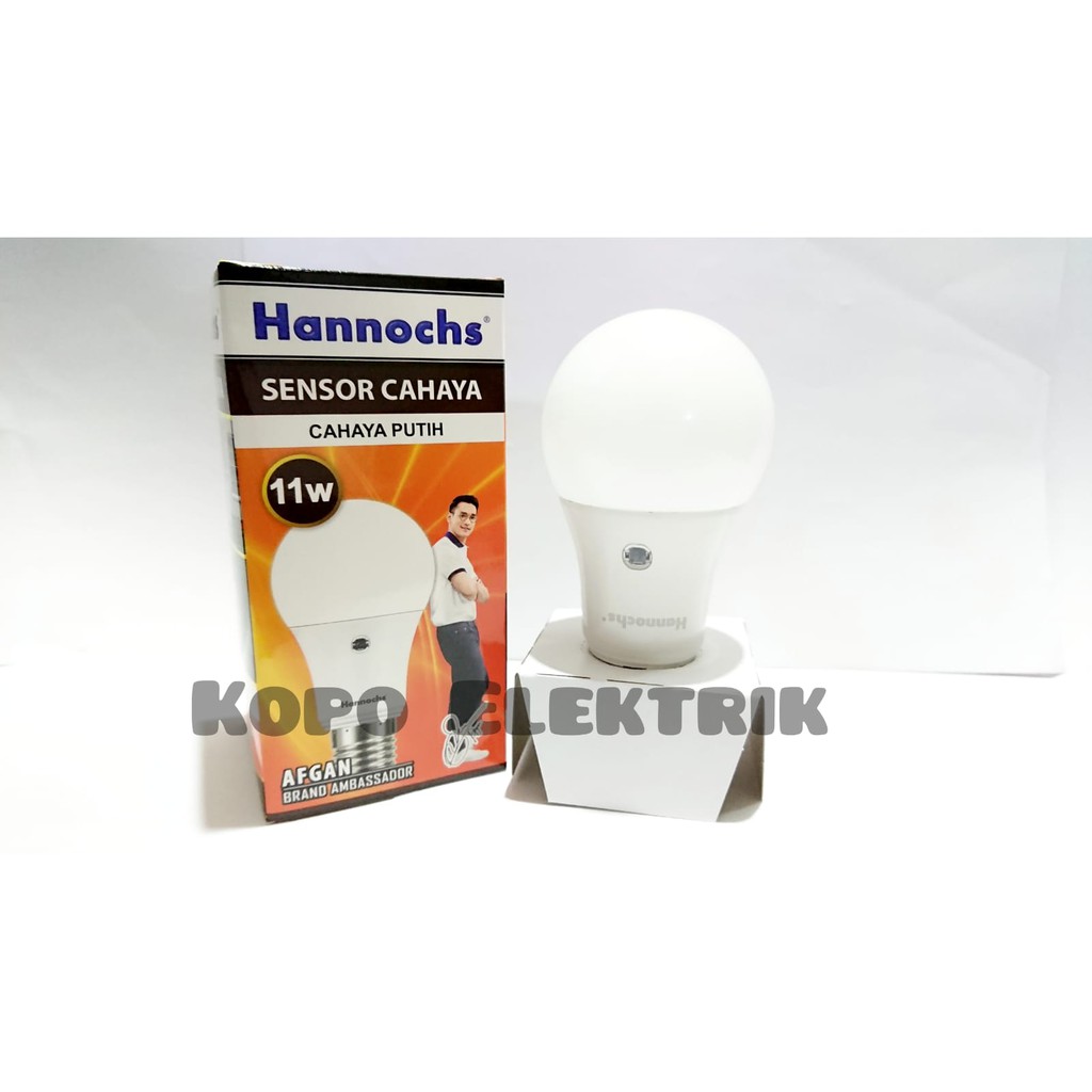 Hannochs Lampu LED Light Sensor (Sensor Cahaya) 11 Watt - Putih