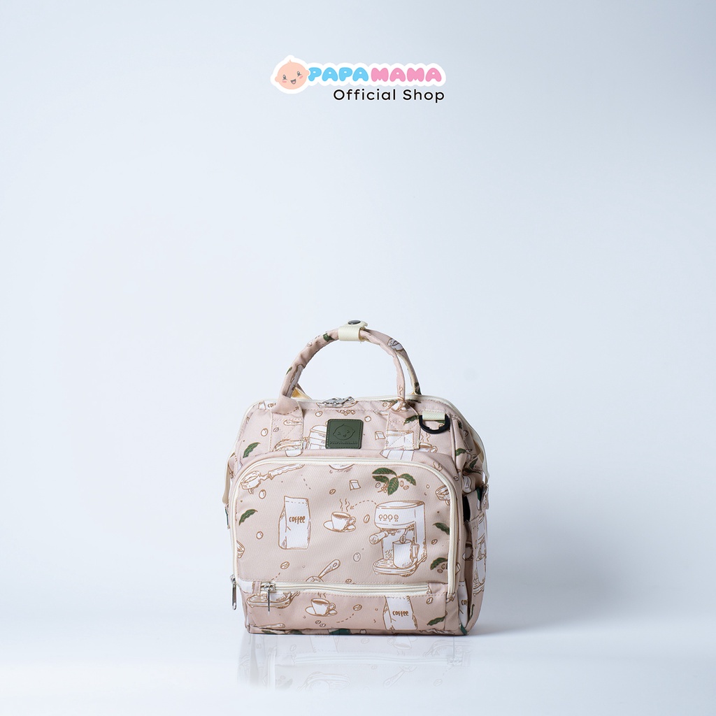 Papamama Pattern Mini Diaper Bag 3 in 1 - Coffe Beans :1074