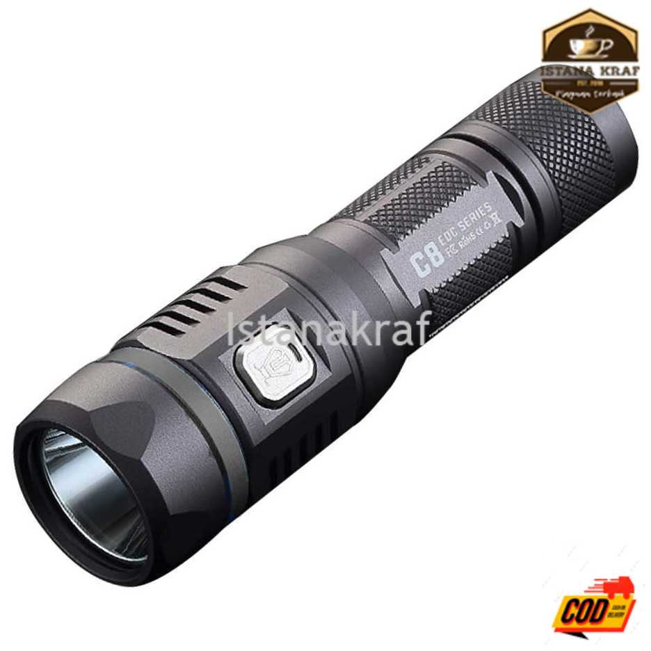 JETBeam C8 Pro Tactical Senter LED Cree SST-40 N4 BC 1200 Lumens