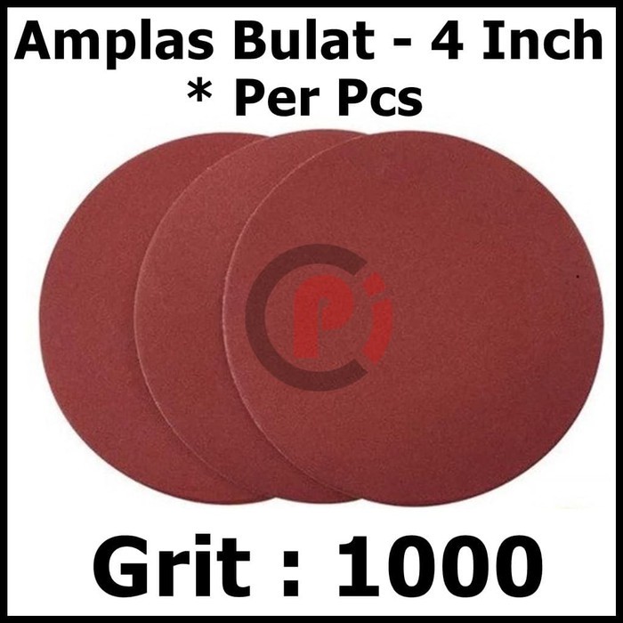 Amplas Bulat Grit 1000 Amplas Tempel 4 Inchi Grid A1000 4&quot; Inch