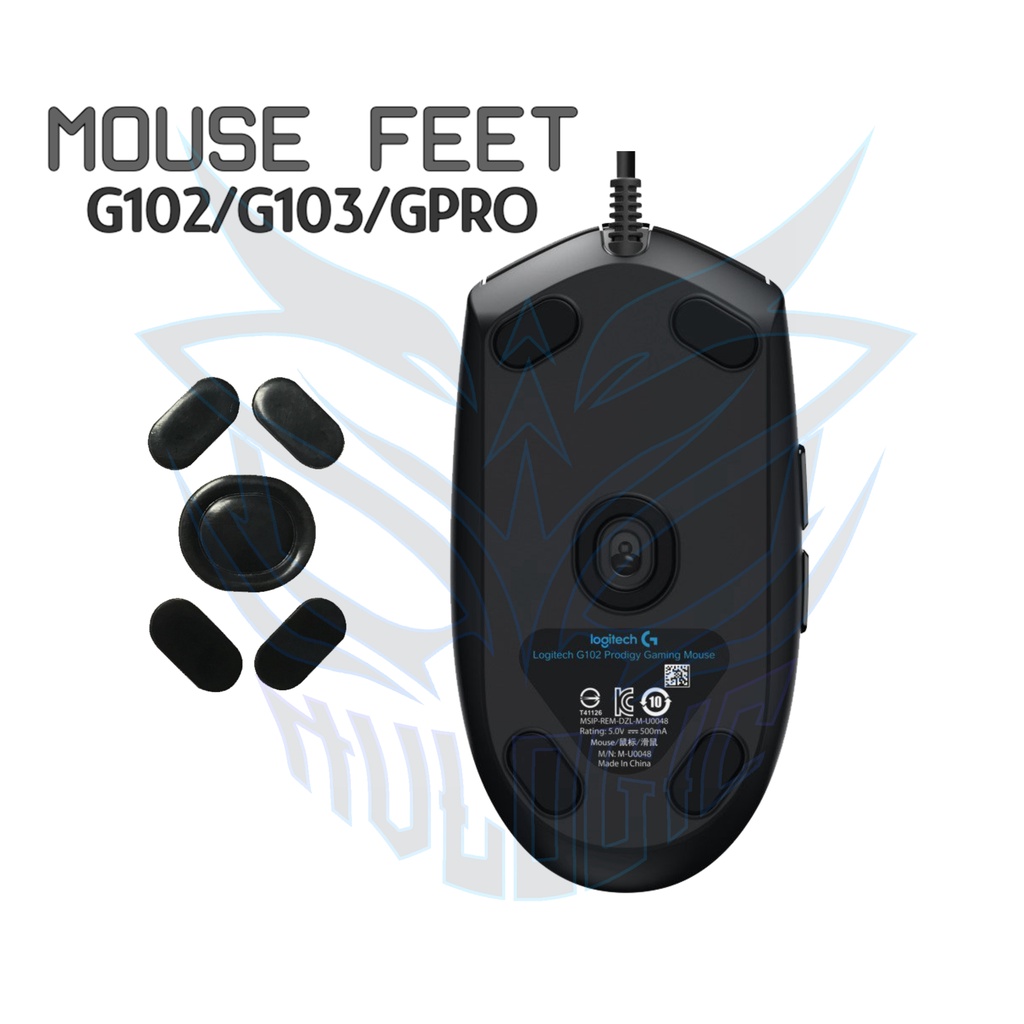 Mouse Feet Glide Logitech G102 / G103 / GPRO - Mousefeet Skates PTFE