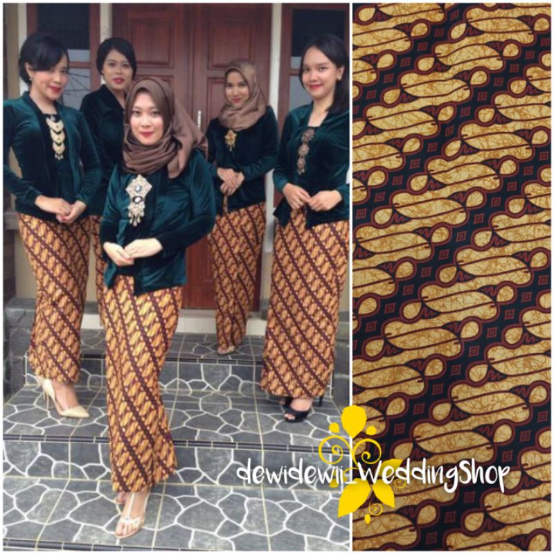 Jarik Motif Lereng tanggung - Warna Golden Brown