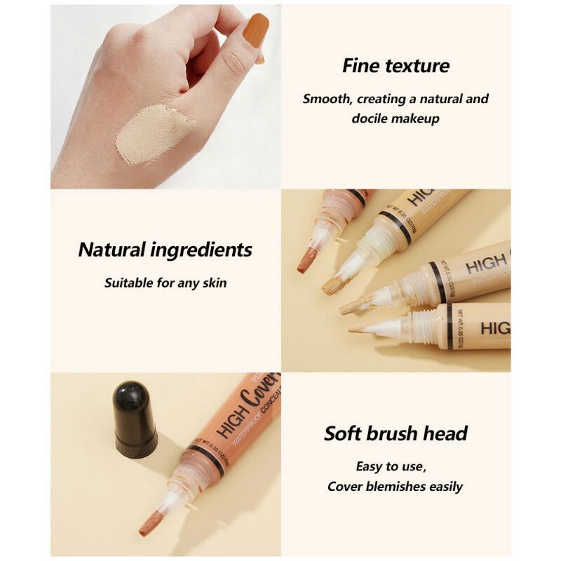 SANIYE【BPOM】 Flawless Concealer Full Coverage Concealer Cair 6 Warna Anti Air Face Kosmetik Concealer &amp; Corrector