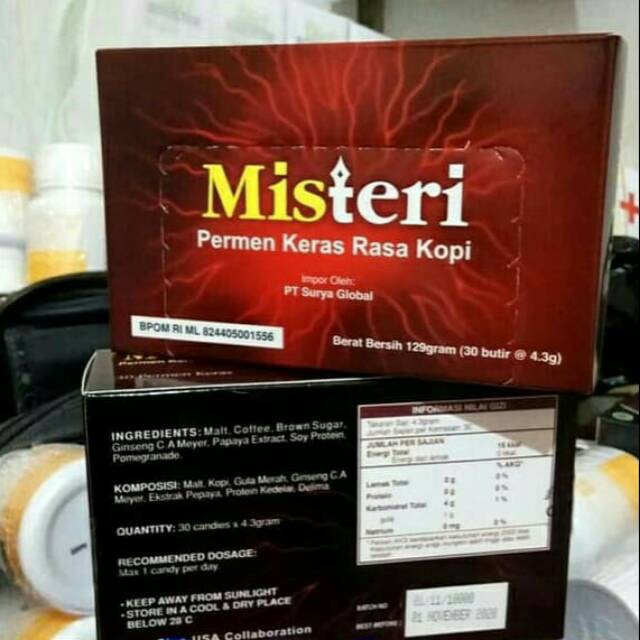 

DISKON Promo Misteri candy.. Permen ginseng kopi isi 30 permen