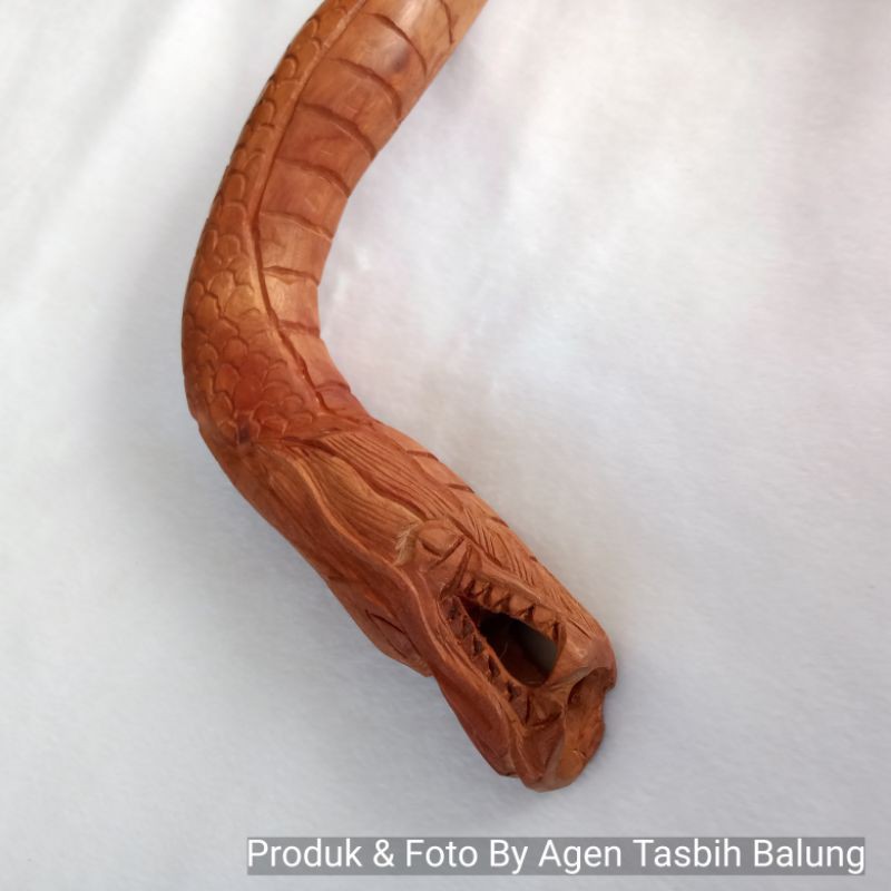 Tongkat Jalan Kayu Setigi 100% ALAMI Ukir Naga Panjang 1 Meter STOK TERBATAS!!