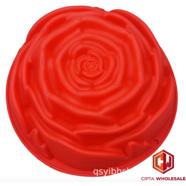 Loyang Kue Silicone Mawar Puding coklat Rose Cake Mould Valentine