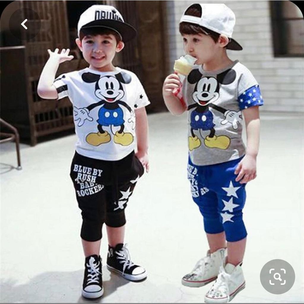 SETELAN ANAK MICKEY ROCKER BERKUALITAS 1-5THNSETELAN MICKEY ROKER 2-6 TAHUN TERLARIS/ DAN TERBARU/ TREND FASHION MASA KINI STELAN ANAK MICKEY ROCKER