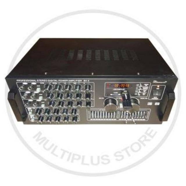 POWER AMPLIFIER BISMARCK BA 6 BA6 MIC EQUALIZER USB SD CARD RADIO KARAOKE ECHO MP3 MURAH TREBEL BASS