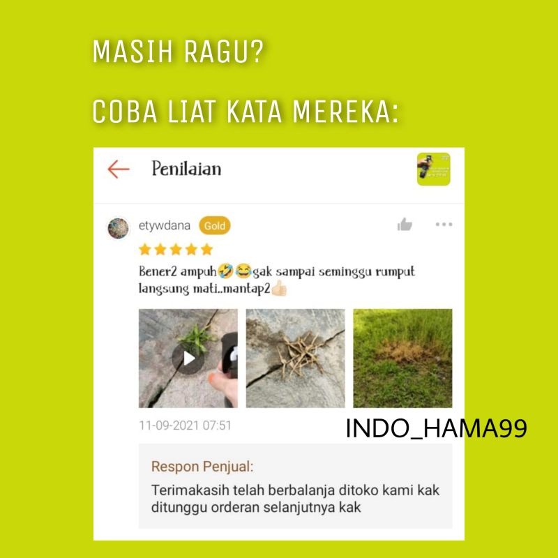 PEMBASMI SAMPAI AKAR AKARNYA RUMPUT LIAR/GULMA/RUMPUT ILALANG SANGAT AMPUT DAN TERJAMIN KEMASAN 250Ml