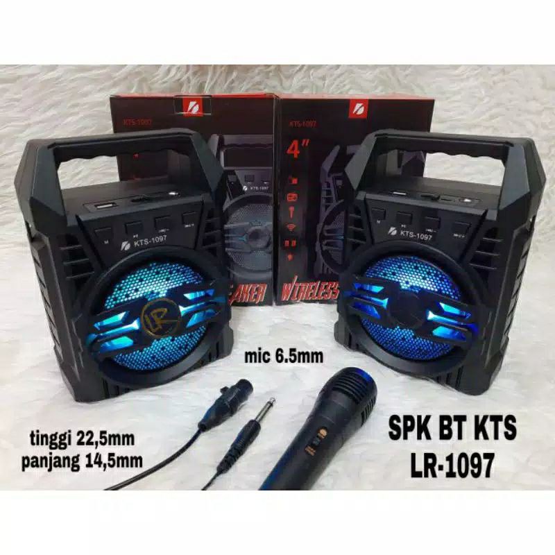 promo Speaker bluetooth karaoke mic KTS-1097 super bass