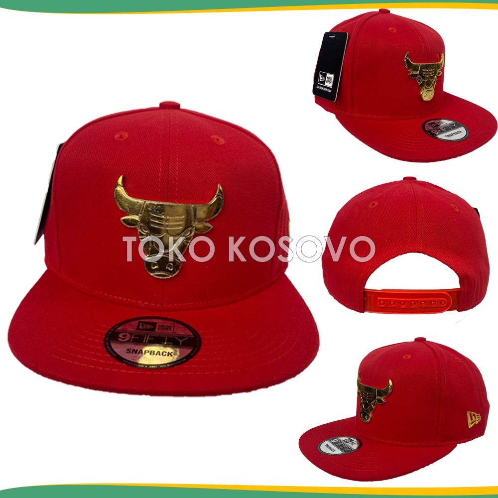 Topi Snapback Chicago Bulls Pin Besi ORIGINAL Grade 100% Import, Topi MLB NBA Hip Hop Rapper Logo Banteng Merah Cream Hijau Hitam Unisex Distro Baseball Bisbol besball Pria Wanita Cowo Laki Dewasa Polos Ori Premium Murah Impor Tim Basket