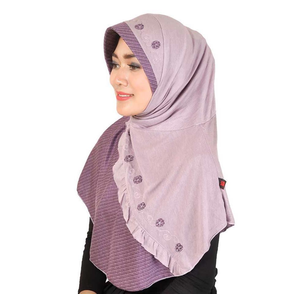 Jilbab Casual Wanita Muslimah Java Seven UNGU AS TR JS 1043