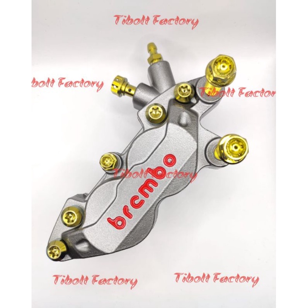 Set Baut Titanium Kaliper Brembo 4P Original Titanium GR5 Set Kaliper Brembo 4 Piston