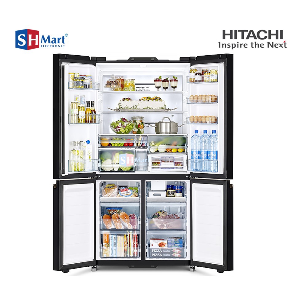 Hitachi Kulkas 4 Pintu 569 Liter Inverter RWB64VGD0X MIRROR