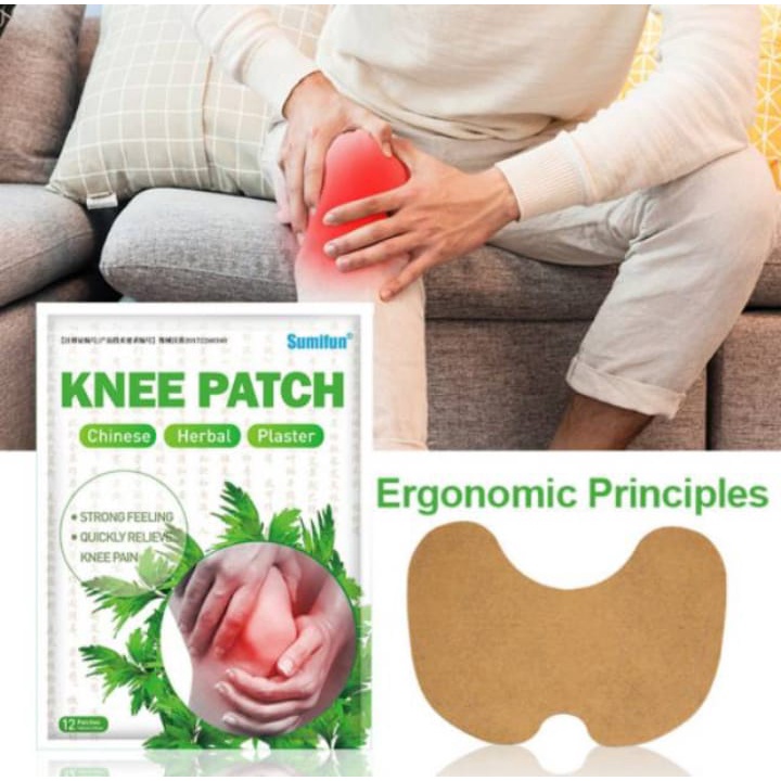 Sumifun 12pcs/kantong Koyo Lutut Ekstrak Wormwood - MIRACLE NATURAL INGREDIENTS KNEE PLASTER STICKER ORIGINAL