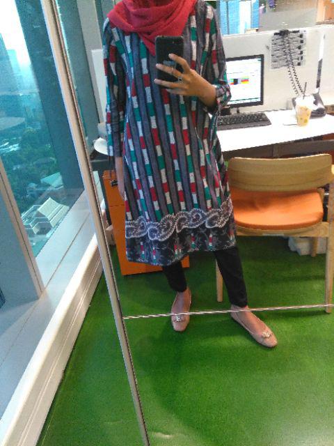Terlaris Serut Genes Jelita Tunic Navbor Yelbor Whitbor Creambor Tunik Batik Modern Hrb030 Dolbi Dob