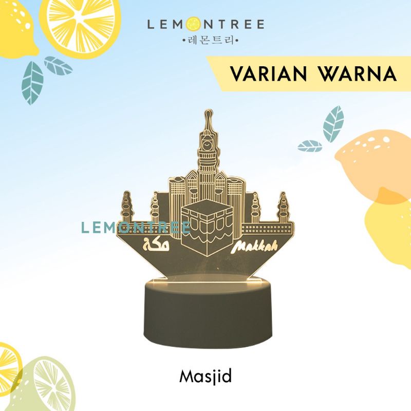 Lampu Hias 3d Motif Muslim Masjid