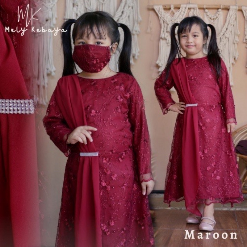 (Bayar ditempat) gamis selendang anak by Rasaqi kebaya/Gamis selendang anak/Dres brukat anak/gamis anak modern/gamis anak terbaru/gamis pesta anak/gamis anak/Gamis brokat anak/gamis anak perempuan/gamispesta anak/kebayaanak