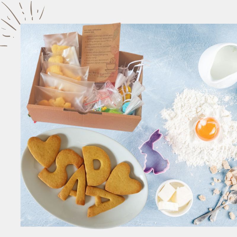 

diy cookies kit huruf / abjad| cookies box kit |cookies decoration |hampers cookies| activity kid
