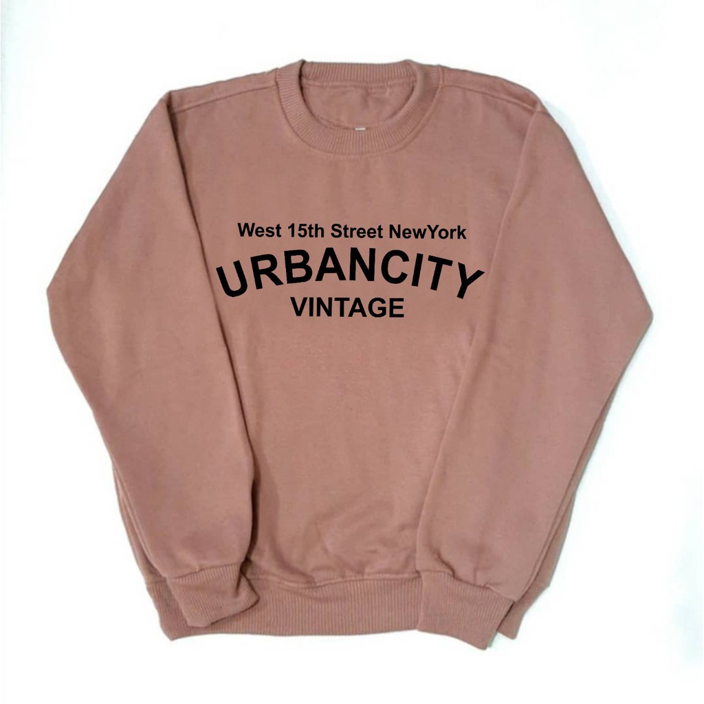 URBANCITY VINTAGE SWEATER UNISEX - CREWNECK TEBAL TERLARIS