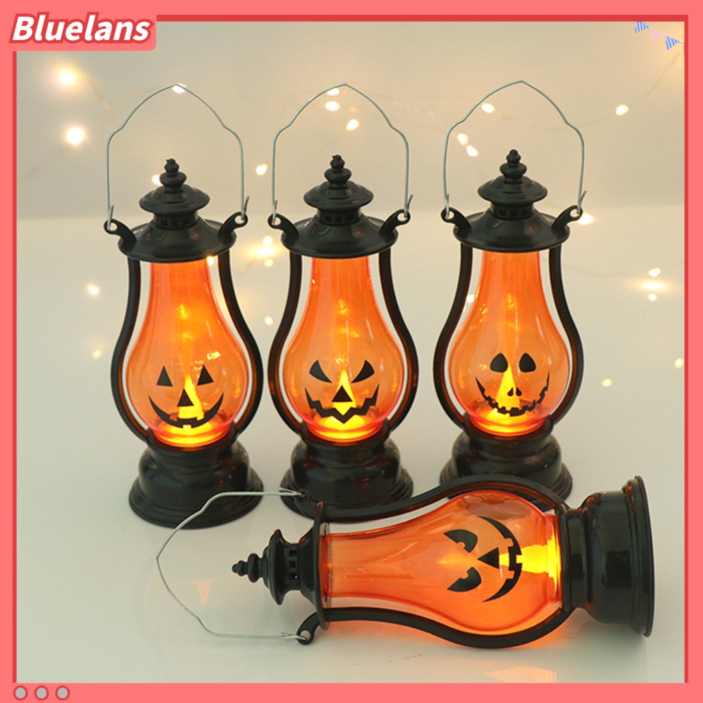 (In Stock) Lampu Lentera LED Bentuk Labu Halloween Tenaga Baterai Anti Air Untuk Dekorasi