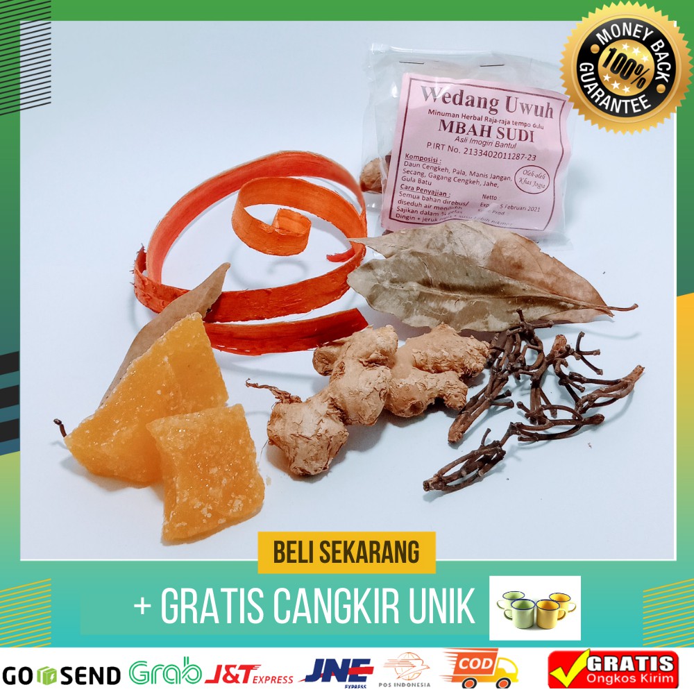 

WEDANG UWUH REMPAH KOMPLIT JAHE BESAR EXTRA GULA BATU JOGJA MINUMAN HERBAL MBAH SUDI KEMASAN SACHET