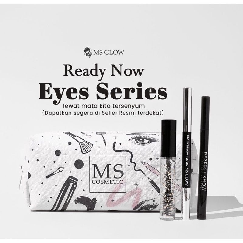 MS GLOW EYE SERIES / MS GLOW EYELINER EYEBROW PENSIL ALIS EYELASH SERUM BULU MATA