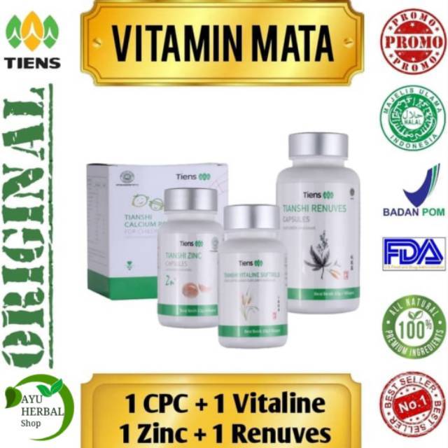 Vitamin Mata Tiens / Terapi Pengobatan Mata Minus / Silinder