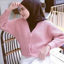 ARSY CARDY / CROP CARDY WANITA / Cardigan Crop / Cardy Rajut / Outer Wanita / Cardigan Rajut Wanita-PINK DUSTY