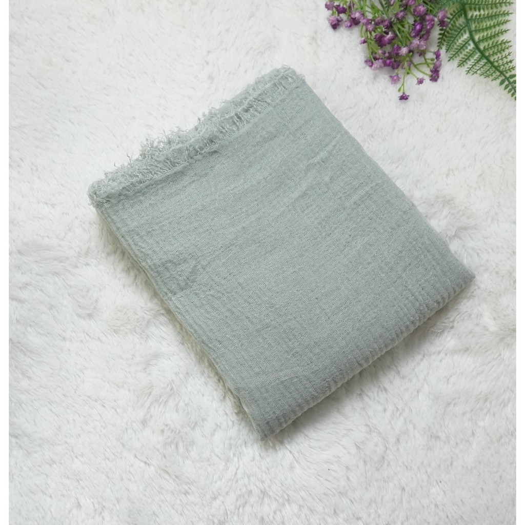 PASMINA CRINKLE MURAH SHAWL / HIJAB PASHMINA CRINKLE RAWIS KUSUT NEGRO SHAWL CRINCLE CRINCKLE IMPORT-C3-SILVER GREY