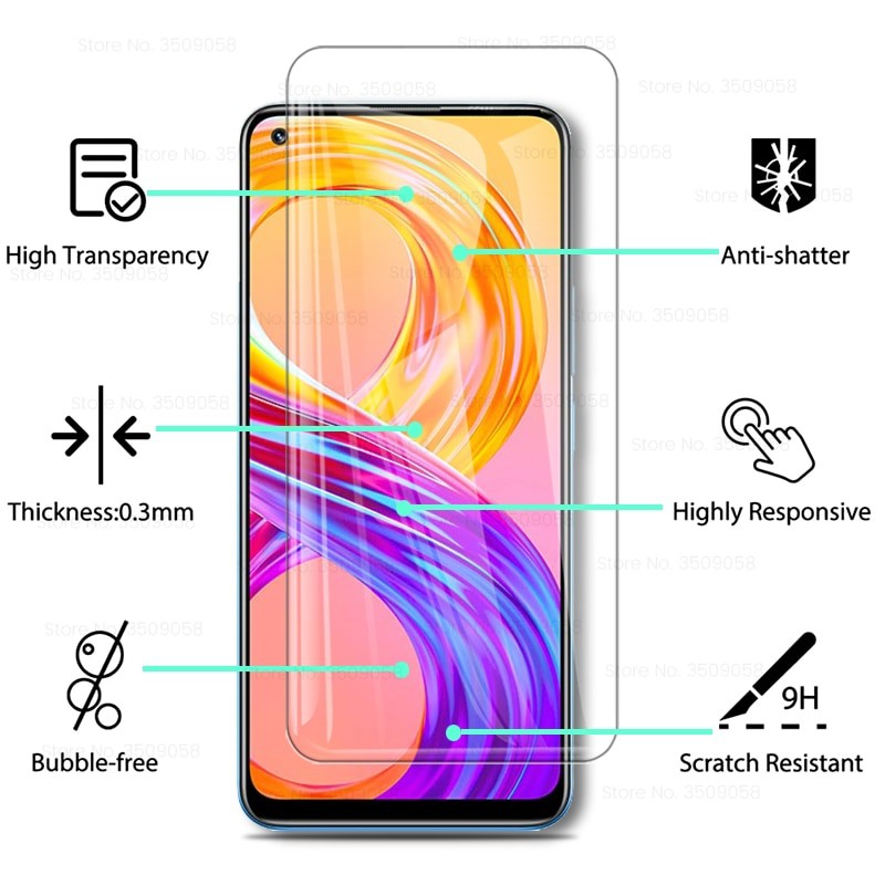 Pelindung Layar Tempered Glass Realme 8 / Pro &amp; Realme 8i Paket 2 in 1