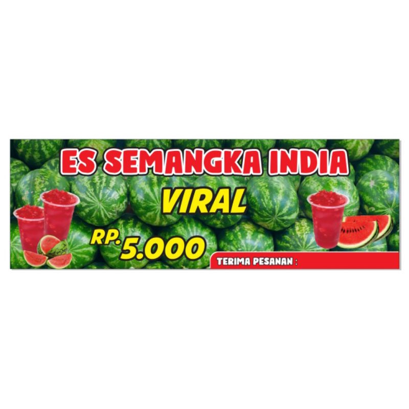 Spanduk semangka india viral