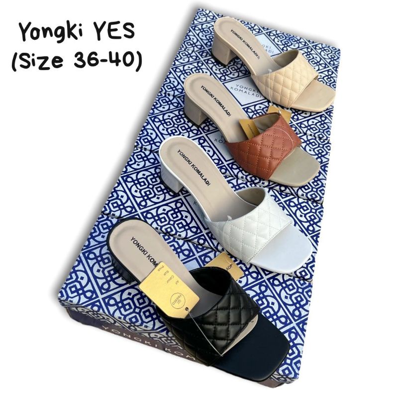 Sandal wanita hak 5cm Selop Kekinian