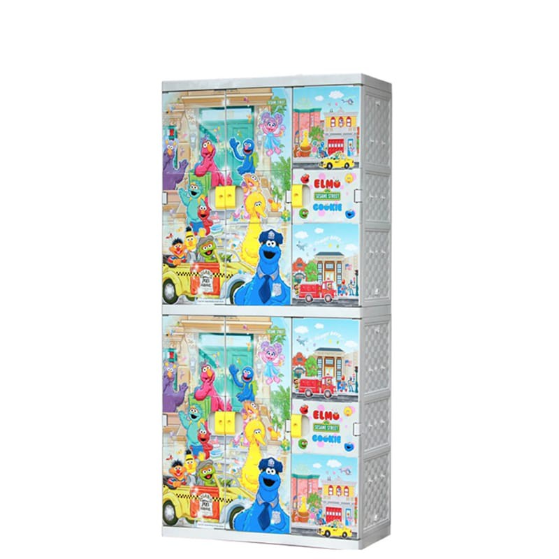 AKAKO Lemari Plastik Jumbo Motif Sesame Street A3G8 AKAKO Lemari Plastik Jumbo Motif Sesame Street A3G8