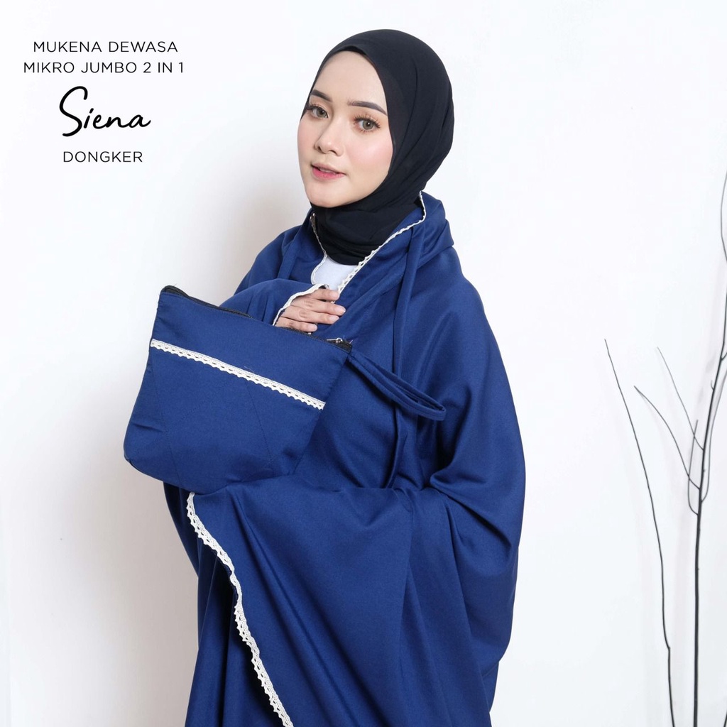 MUKENA BALI TASIK - MUKENA DEWASA TRAVELING 2IN1 POLOS KATUN MIKRO JUMBO SIENA