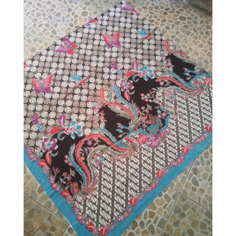 Kain batik solo akar merak parang kawung ungu