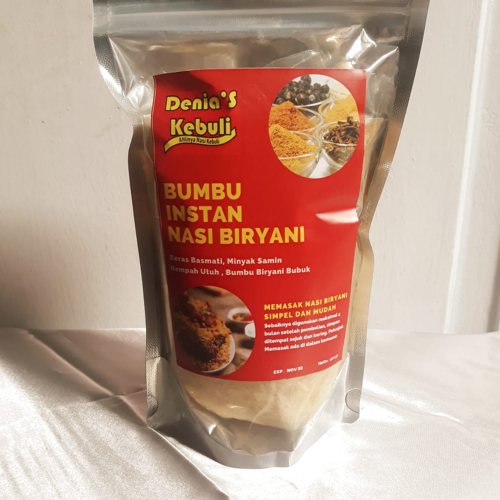 

Nasi Biryani Denia's Kebuli bumbu instan Reguler 410 gr