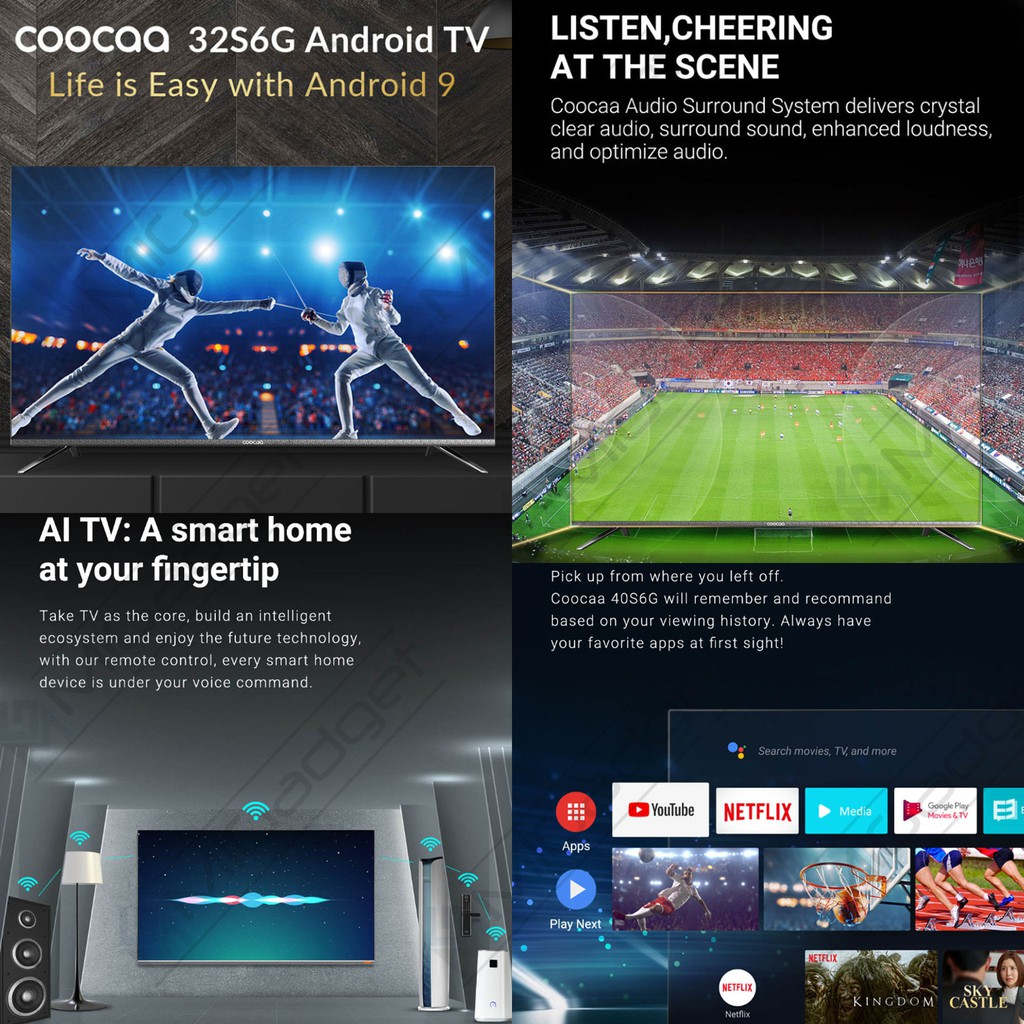 COOCAA 32S6G LED TV 32 inch ANDROID SMART TV