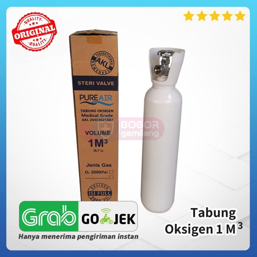 Tabung Oksigen 1m3 isi O2 Oxygen 2000Psi FULL PURE AIR