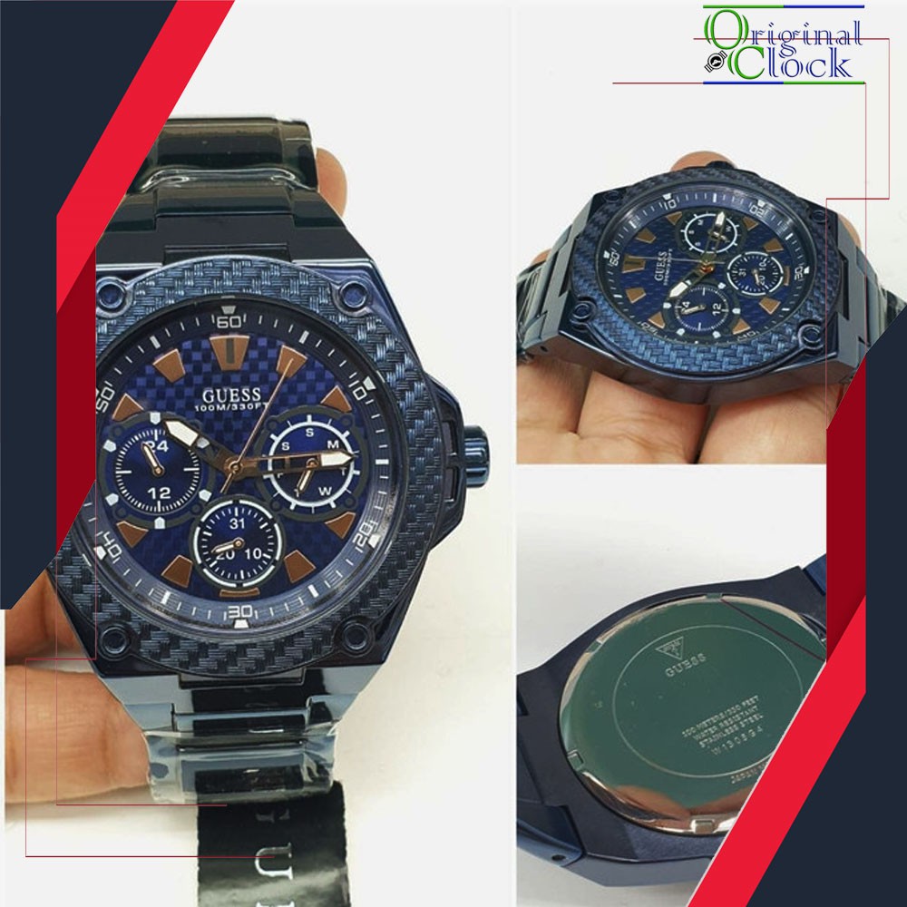 [ ORIGINAL GU3SS W1305G4 ] JAM TANGAN PRIA WANITA | RANTAI | KULIT | KARET | MURAH | PRIA STAINLESS 