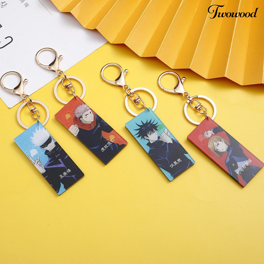 Gantungan Kunci Motif Print Kartun Anime Jujutsu Kaisen Bahan Akrilik Untuk Hadiah