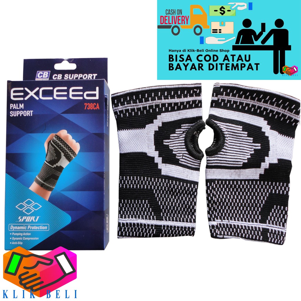 Deker Pergelangan Tangan 738CA Sarung Pelindung Otot Telapak Exceed CB Palm Support Wrist Hand