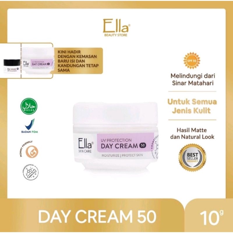 ELLA SKINCARE DAY CREAM SPF50|krim pagi sunblock