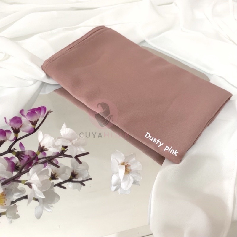 50+WARNA PASHMINA MALAY CERUTYBABYDOLL 180 X 75 Cm [PART 1] TERLARIS MURAH || CUYASHOP CUYAHIJAB SBY-Dusty pink